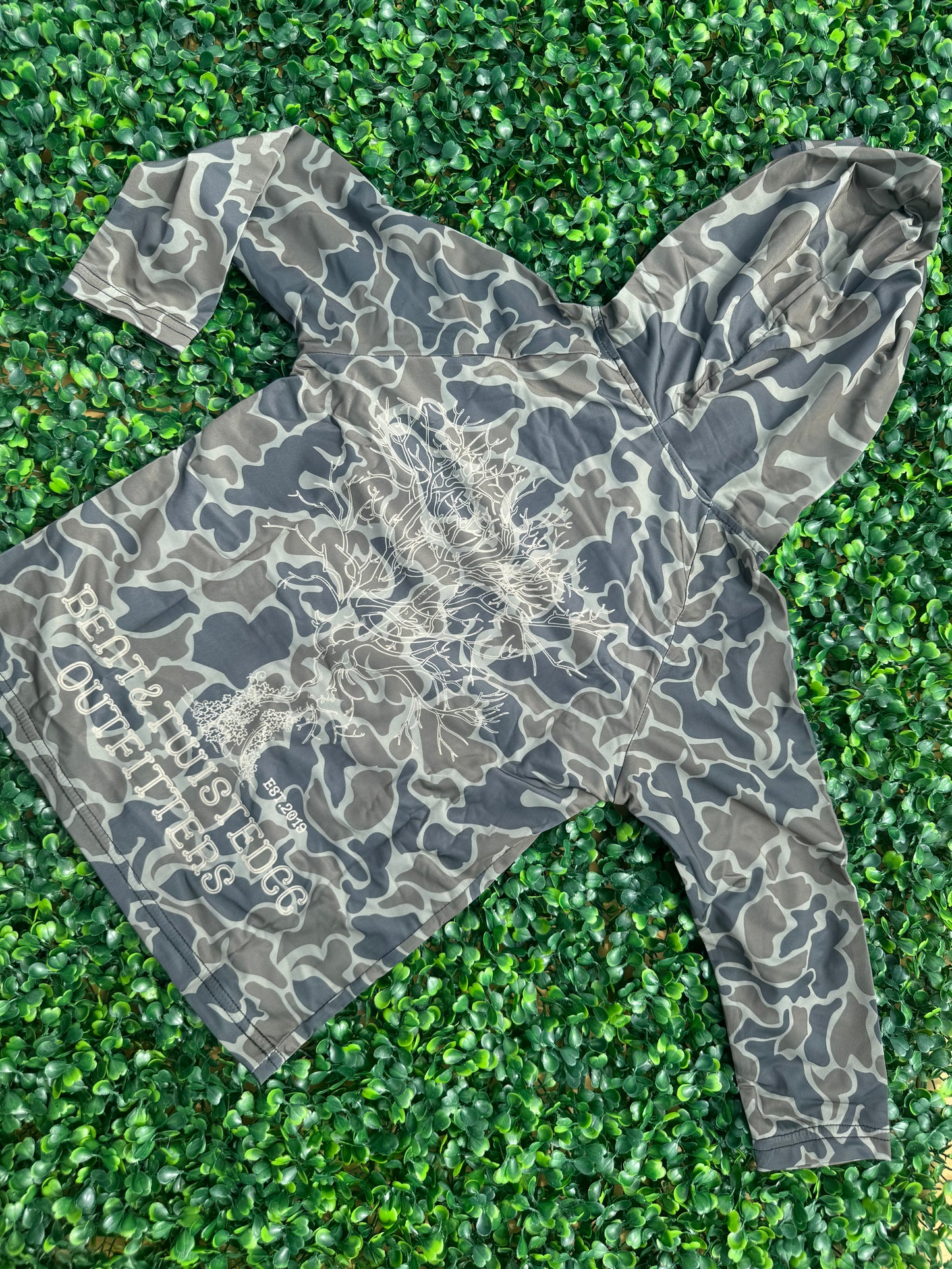 ADULT bent&twistedcc outfitters camo UPF 50+ hooded shirt