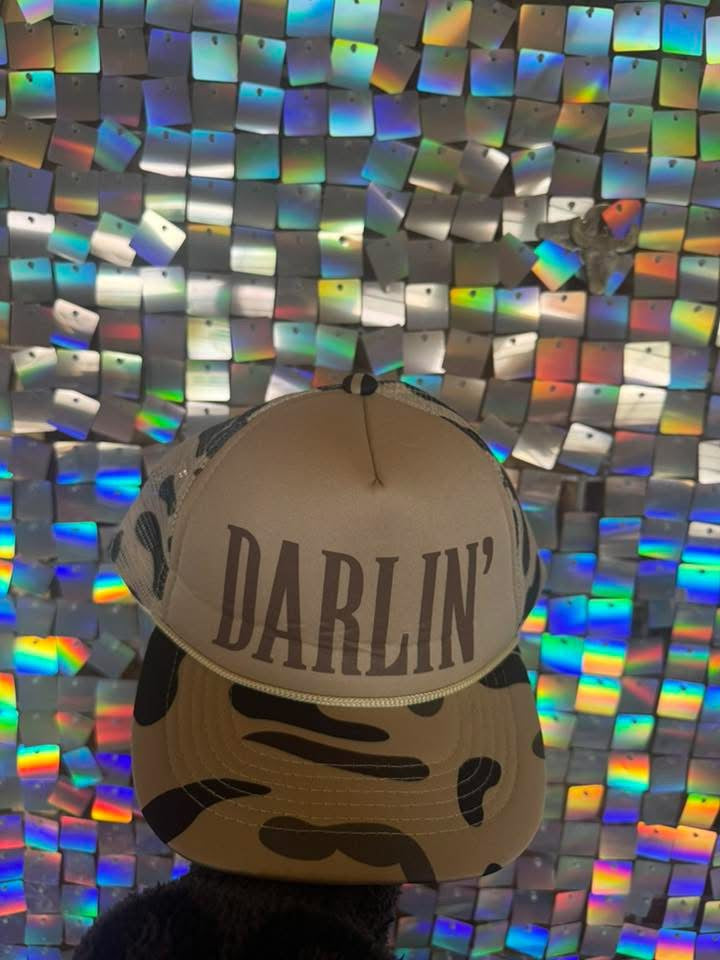 foam trucker hat: camo mesh backing