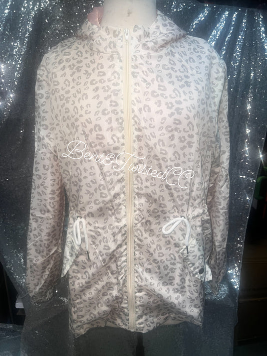 Light weight leopard rain jacket