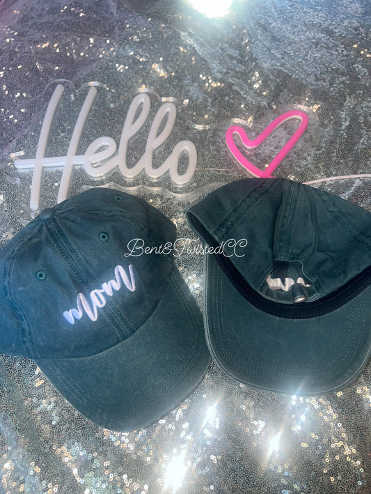 Embroidered mom hat