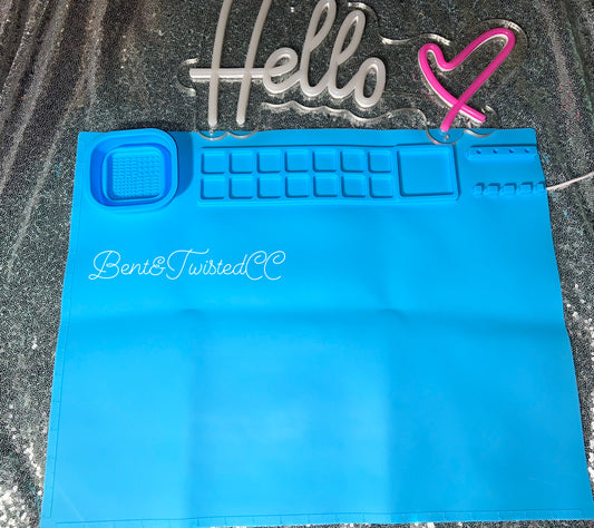 Blue Silicone art mat - mess free